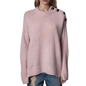 Zadig & Voltaire Malta Pink Cashmere Sweater